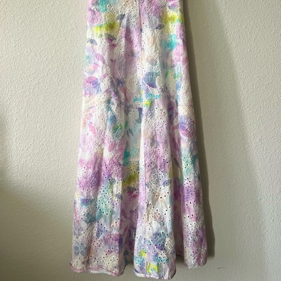 SOLD 🐰 Adyson Parker Spring Lilac Cotton Eyelet Embroidered V-neck Maxi Dress - Picture 3 of 8